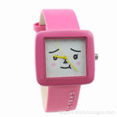 Cute design hottest watch for young girls/pure and unadulterated dial theme w/big square face dial
